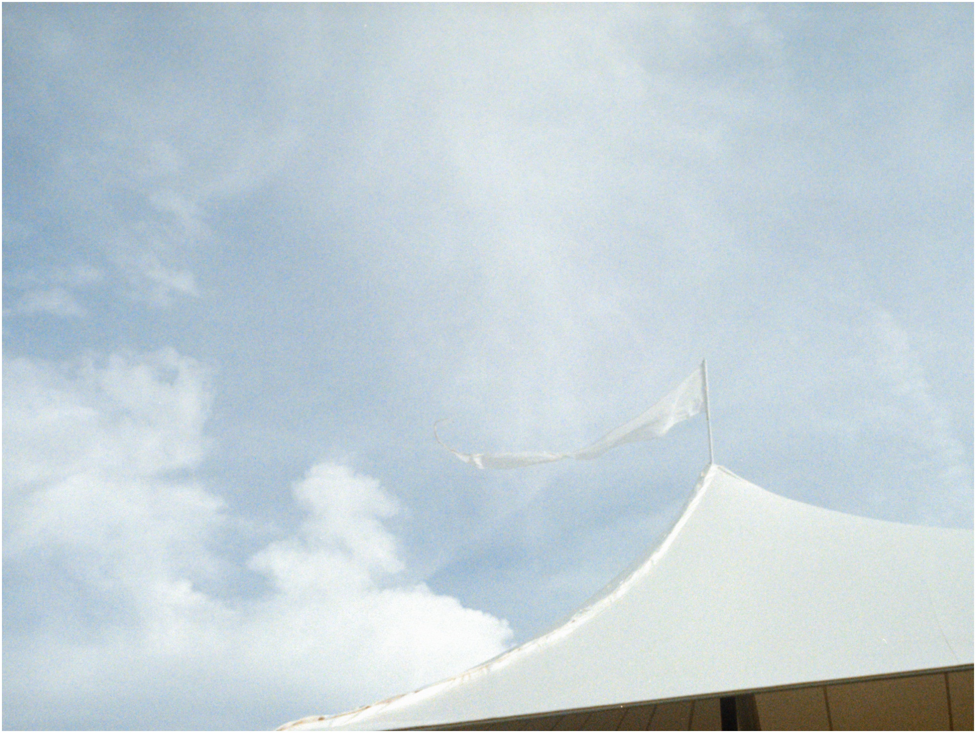 sail cloth tent wedding on film