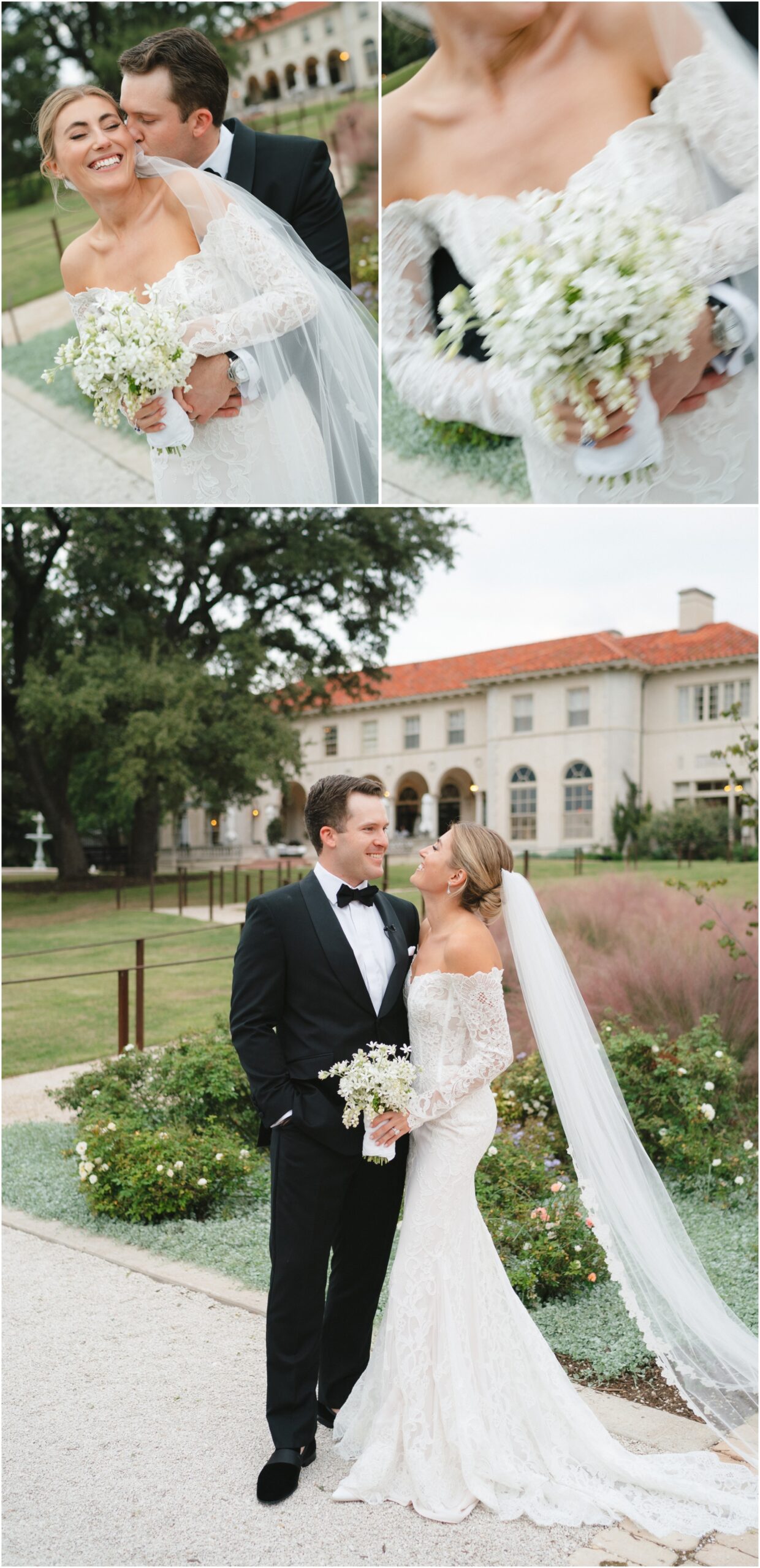 just married portraits at a wedding at commodore perry estate in austin texas