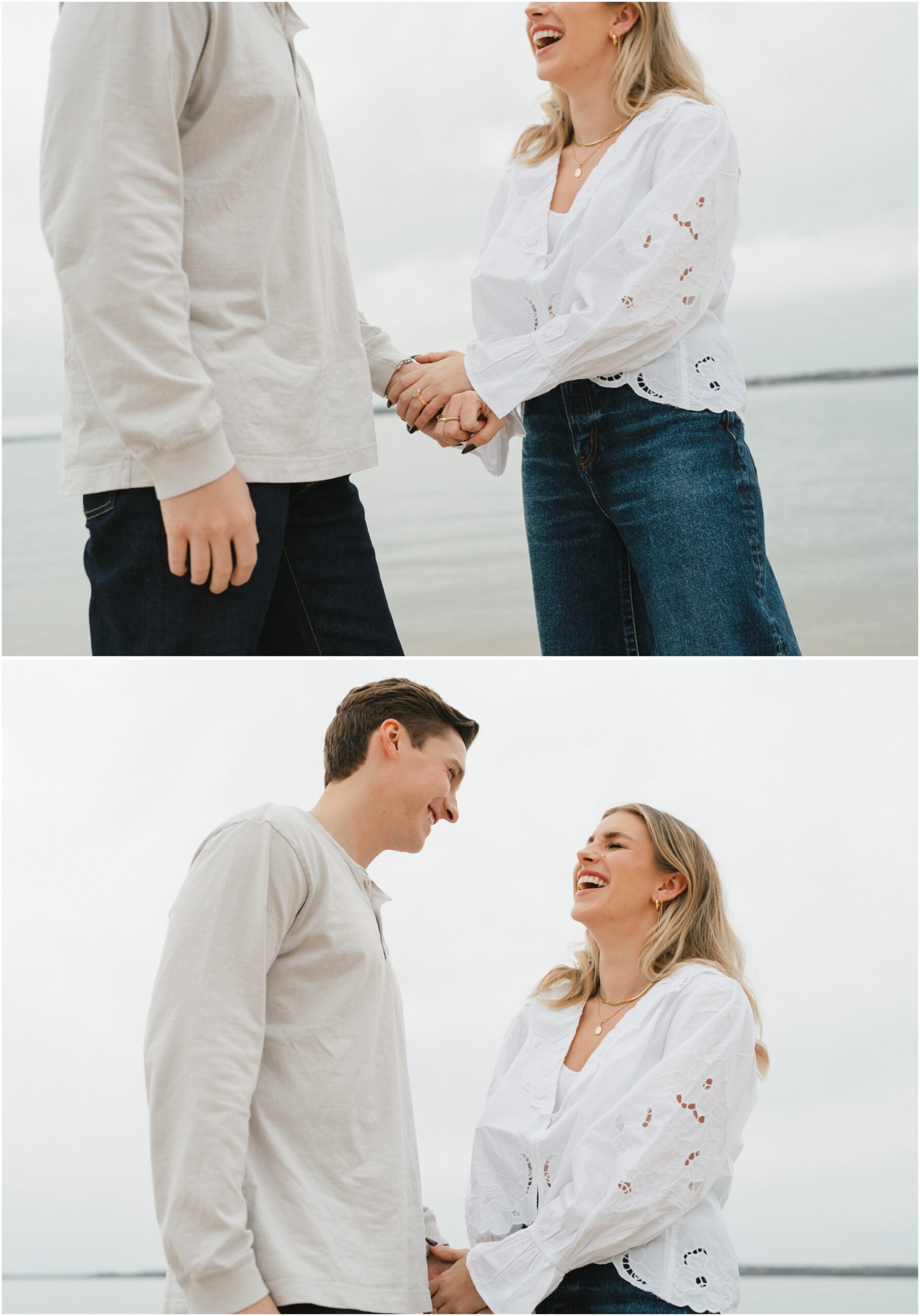 couple holding hands in fort worth texas engagement session