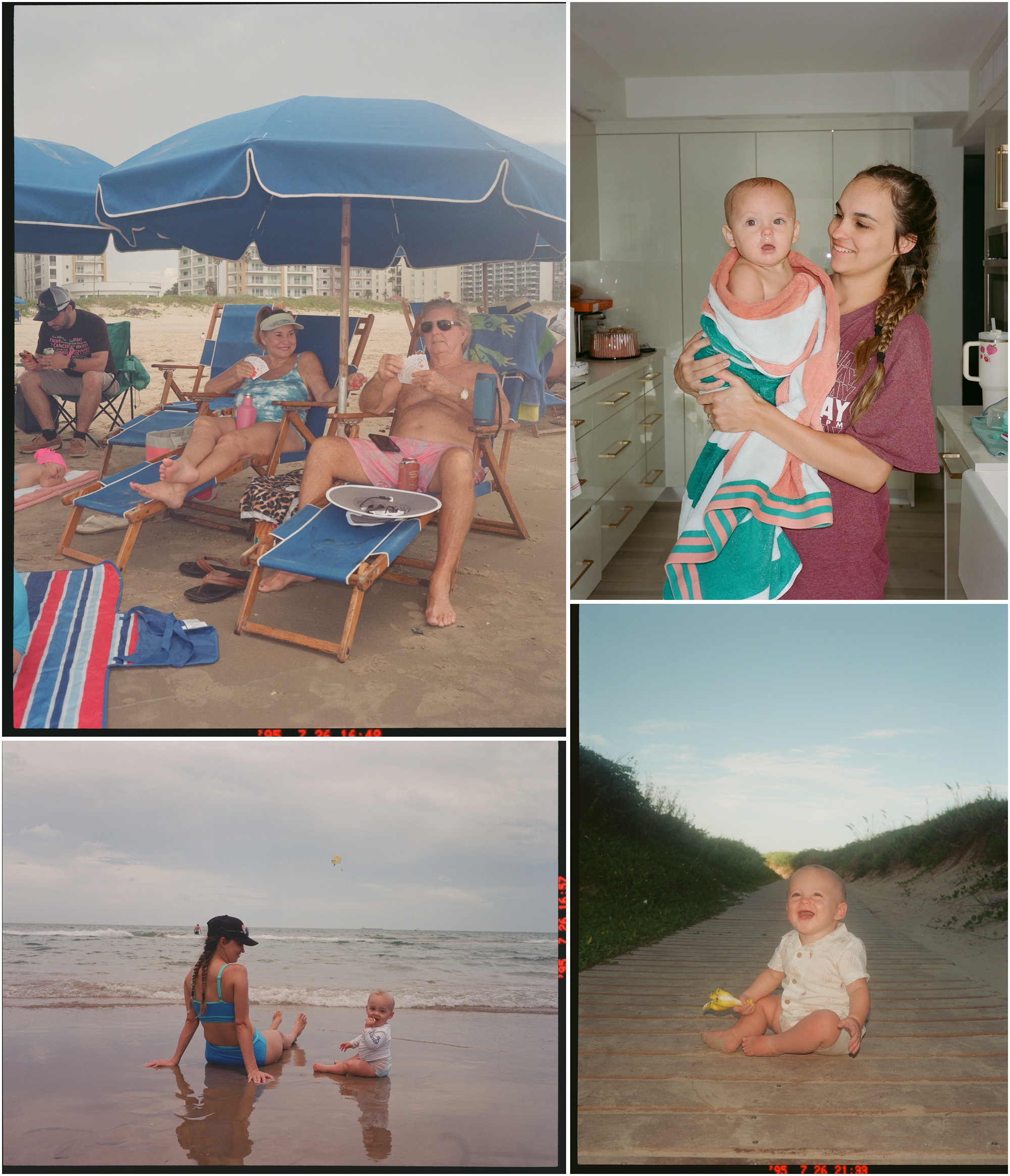 South Padre Island with family on 120mm film
