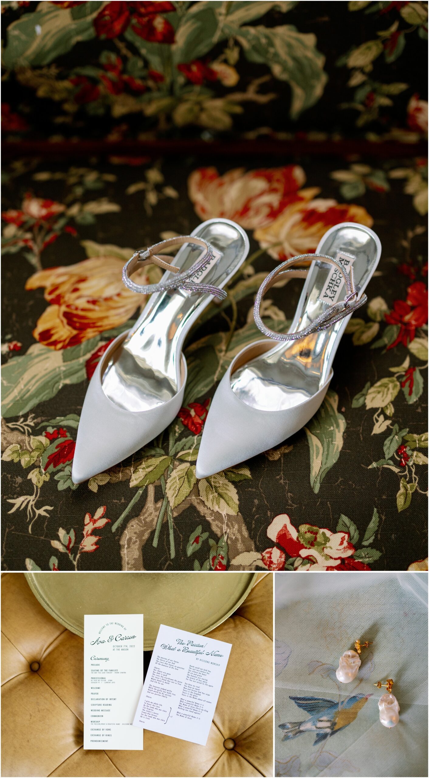 wedding shoes and invitations